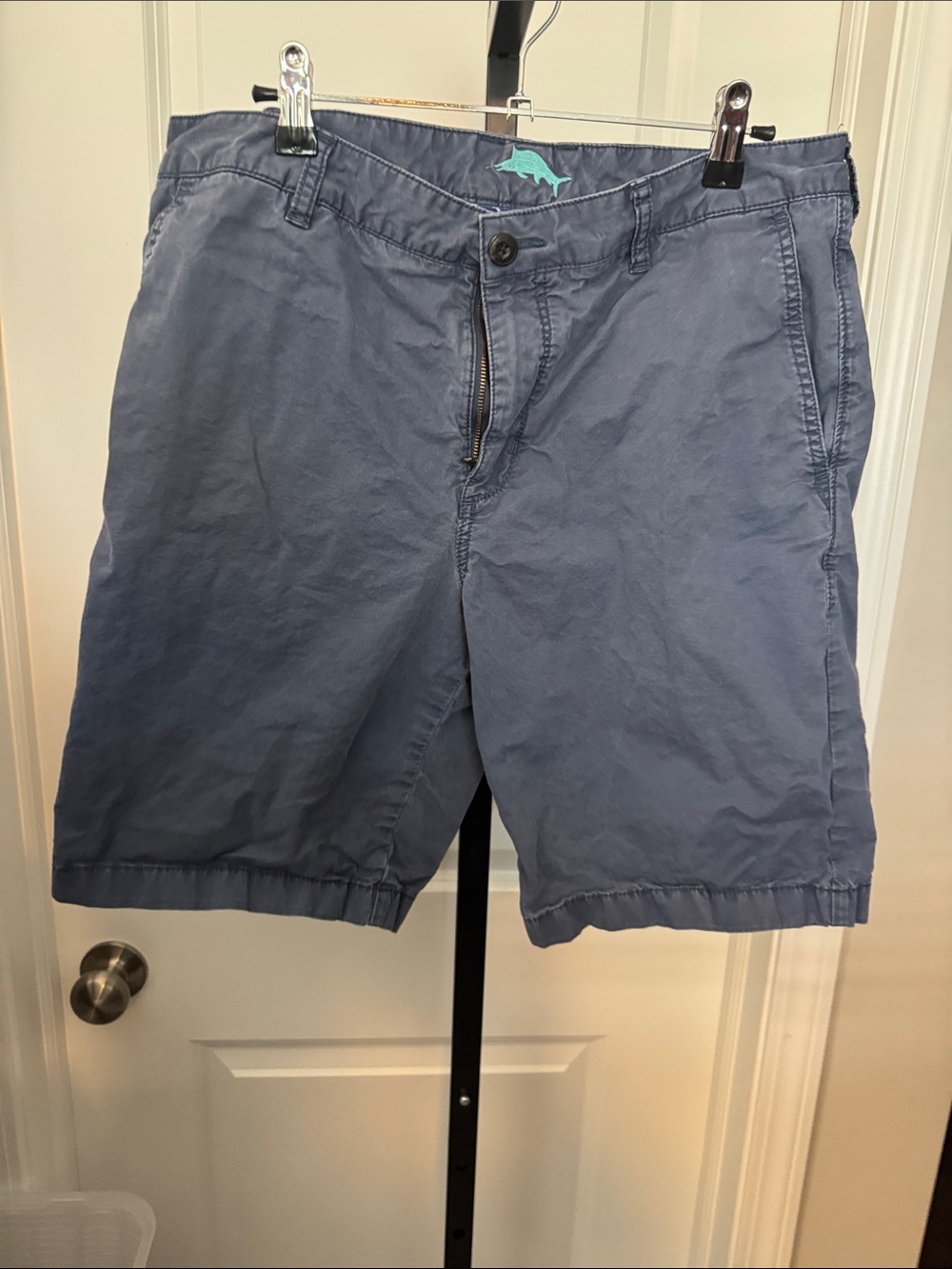 Tommy Bahama Men's Flat Front Shorts in Slate Blue